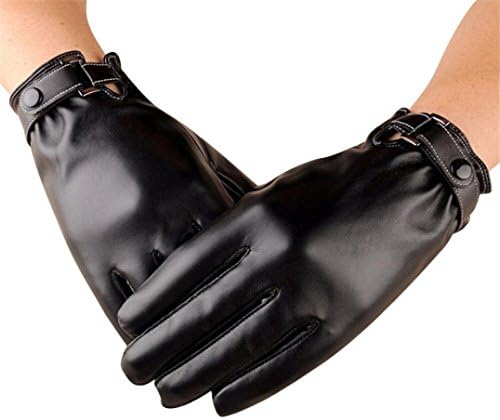 PU Gloves,Sulear Men Winter Warm Soft Touchscreen Texting Driving Gloves Mitten