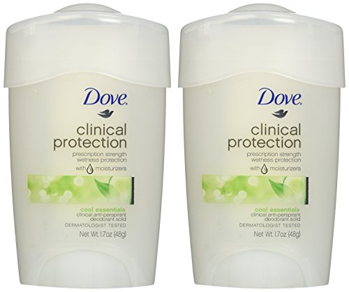 DOVE CLINICAL PROTECTION ANTIPERSPIRANT DEODORANT, COOL ESSENTIALS 1.7 OUNCE, (PACK OF 2)