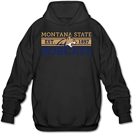 ElishaJ Men's Hoodie Montana State University Black Size XL