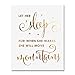 Let Her Sleep for When She Wakes She Will Move Mountains Gold Foil Print Poster Gold Nursery Decor Wall Art 8 inches x 10 inches A11