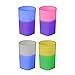 2oz Color Changing Mood Plastic Shot Glass, Unique square bottom, BPA FREE and reusable, round top design and 1 oz, Set of 12, Assorted Colors - MADE IN USA
