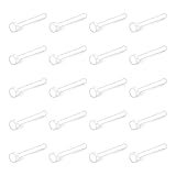 Ruifan 18G Clear Bioflex Nose Bone Ring Stud Retainer Body Jewelry Piercing Top Flat 2mm 20PCS