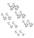 ORAZIO 6 Pairs Stainless Steel CZ Stud Earrings for Women Cartilage Stud Earrings Screwback Silver Tone 3-8mm