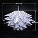 Lampwin Ceiling Pendant Lights DIY IQ Jigsaw Puzzle Lotus Flower Lamp Shade Kit Chandelier 53CM/21Inch Diameter (White)