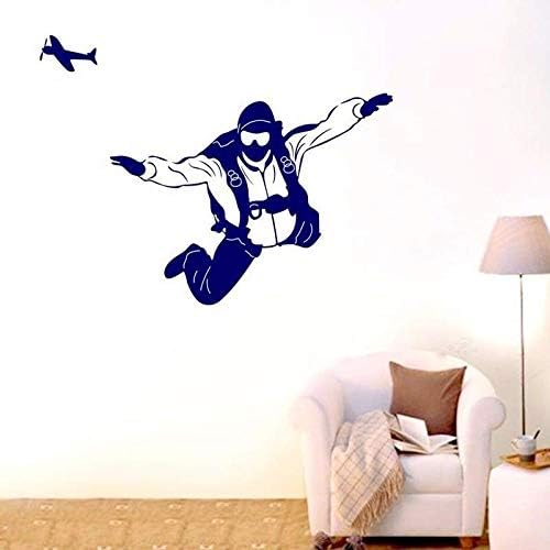 Art Wall Stickers Decorative Parachute Jumper Sport Wall DIY for Boy Room