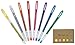 Uni-Ball Signo Sparkling Color Capped Gel Ink Pen, Bold Point 1.0mm, Glitter Colors, 8 Color Ink, Sticky Notes Value Set