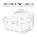 CHUN YI Stretch Chair Sofa Slipcover 1-Piece Couch Cover, 1 Seater Settee Coat Soft with Elastic Bottom, Checks Spandex Jacquard Fabric,Small,Ivory White/Cream