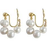 LIGHT RAIN Clip-On Earrings, All-Day Wear Gold & Silver Plated Stud, Hoop, Dangle Design Jewelry for Non-Pierced Ears