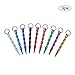 Oranlife Self Defense Keychain Kubotans Metal Cusp Portable Sturdy and Durable Aluminum Anti-Wolf Ninja Weapons for Girls Ladies Window Breaker, Women, 9 Pack primary