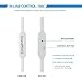 SoundPEATS Noise Cancelling Headphones In-Ear Stereo Earphones Comfort-Fit Earbuds with Mic (Tangle Free Flat Cable, Metal Housing, iPhone and Android Compatible)- M20 Silver