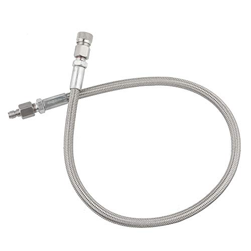 Gurlleu 4500psi Paintball Filling Hose Whip Extension Stainless Steel Air Fill Station & Charging System (24 inch)
