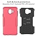 LiuShan Galaxy J4 2018 case, Shockproof Heavy Duty Combo Hybrid Rugged Dual Layer Grip Cover with Kickstand for Samsung Galaxy J4 2018 Smartphone (with 4in1 Packaged),Rose Red
