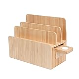 MobileVision Bamboo Charging Station & Compatible Apple Watch Adapter Combo Multi Device Organizer for Apple Watch, Smartphones, Tablets, Laptops, and More