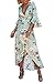 Colin Twain Women's Dovetail Flare Sleeve Beach Bosnia Printing Maxi Dresses