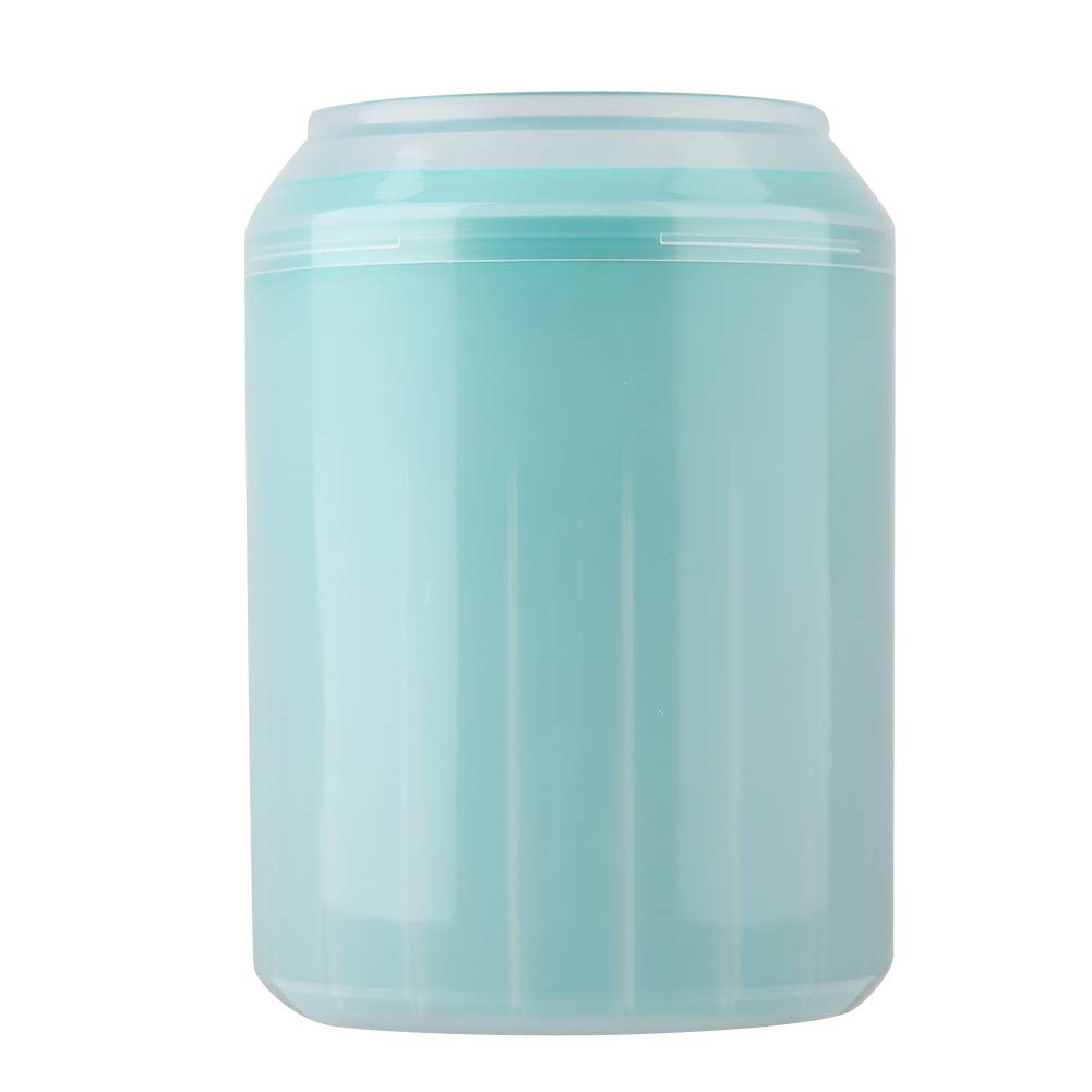 Oumefar Removable Dog Paw Cleaning Cup Pet Cleaning Brush Cup Portable Dog Foot Cleaning Cup Tool with Soft Silicone Bristles (Green)