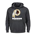 NFL Washington Redskins Men's Our Team Long Sleeve Screen Print Hooded Fleece Pullover, X-Large, Charcoal Heather