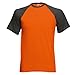 Fruit Of The Loom Mens Short Sleeve Baseball T-Shirt (L) (White/Kelly Green)
