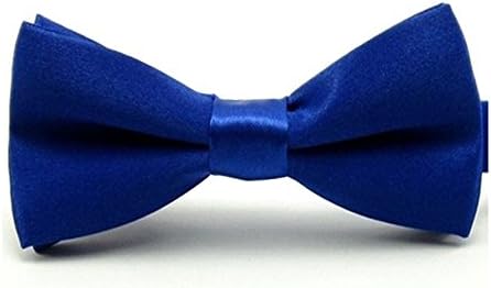 Boys Solid Blue Pre-Tied Bow Ties, 1 to 10 years (2 Bowties, Royal Blue)