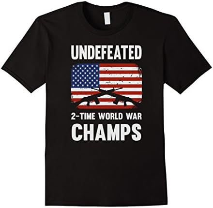 Mens Undefeated 2 Time World War Champs T-Shirt 3XL Black