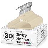 Zober Velvet Baby Hangers for Closet - Pack of 30