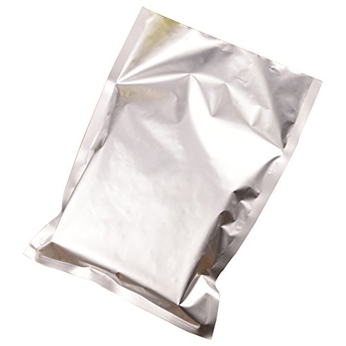 Silver Aluminum Foil Mylar Bag Vacuum Bags Sealer Double-sided Safety - Coffee/Nuts/Cosmetic Sample Giveaway - Long Term Storage Wrapping 100 Pcs (69cm(2.4in3.5in))