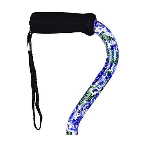 Briggs Offset Foam Grip, Offset Cane, Purple Flowers