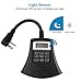 DEWENWILS Digital Outdoor Light Sensor Countdownl Timer, 7 Day Programmable Plug in Light Timer Switch with 3 Grounded Electrical Outlets for Christmas Light Landscape Light 15A,1/2HP UL Listed
