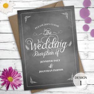 Sienna Mai Personalised Vintage Wedding Invitations x 25 *FREE DRAFT & Free Envelopes* VD11