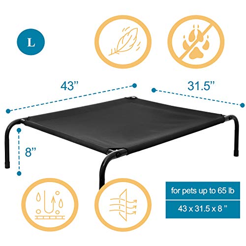 HACHIKITTY Elevated Dog Bed Outdoor Dog Cot, Raised Dog Beds Large Dogs