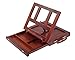 ZagGit Desktop Adjustable Mahogany Wood Art and Book Easel - Light Weight, Sturdy with Storage Drawer