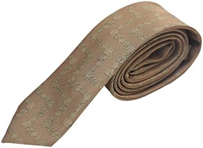 Camel Flower Zig Zag Youth Tie Junior Necktie Formal Boys Tie 60"