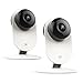 YI 2pcs Home Camera, 720p Wireless IP Security Surveillance System with Free Motion Alerts Cloud 6-Seconds Clips, Night Vision, Baby Monitor on iOS, Android App - Cloud Service Available