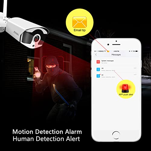 JOOAN 3MP Security Camera System Wireless,8Channel NVR&8Pcs 1296P FHD