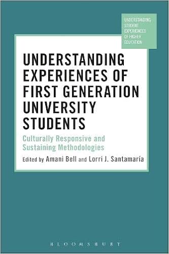 book cover for "Understanding Experiences of First Generation University Students"