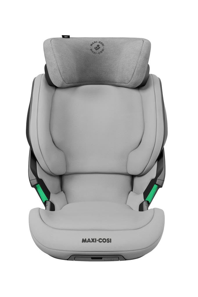 Maxi-Cosi Kore i-Size High Back Booster Seat, 3.5 - 12 years, 100 - 150 cm, ISOFIX Car Seat, Adjustable Height/Width, Side Protection System Plus, Quick & Easy Buckle Up, Authentic Grey