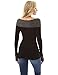 PattyBoutik Women Cable Knit Inset Pullover Sweater (Black and Dark Gray Medium)
