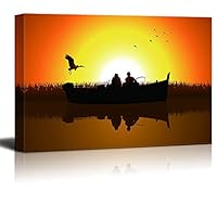 Canvas Wall Art Fisherman Canvas Prints Home Artwork Decoration for Living Room,Bedroom - 16x24 inches
