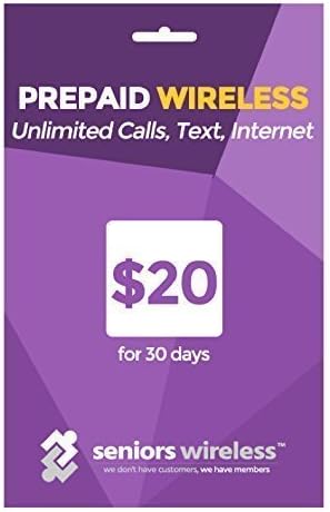 Seniors Wireless Prepaid Unlimited Calls Text & Internet