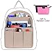 ZTUJO Felt Backpack Organizer Insert, Round Top Purse Organizer, Travel Backpack, Beige, 25L