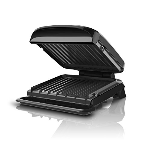 Foreman 4Serving Removable Plate Grill and Panini Press, Black