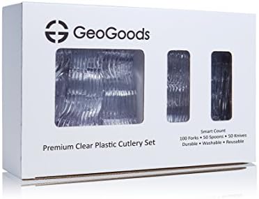 Plastic Forks Spoons Knives Silverware Utensils Cutlery Flatware - 200 Smart Count Disposable, Reusable, Durable, Washable