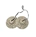 Tingsha Cymbals Tibetan Lucky Symbol Embossed Meditation Yoga Bell Chimes (Medium, Silver Vajra Symbol)