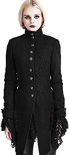 Women's Gothic Fashion Overcoat Woolen Trench Coat