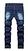 Boy's Blue Skinny Fit Ripped Destroyed Distressed Stretch Slim Denim Jeans Pants
