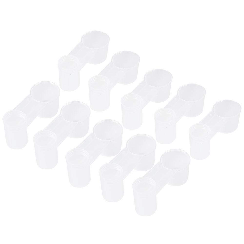 10PCS Bird Water Drinker Cup Plastic Soda Pop Water Bottle Bird Drinker Feeder Cup Chicken Pigeons Feeder Trough Feeding Accessories