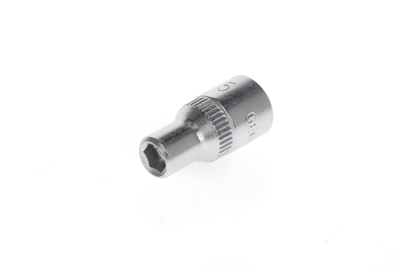 GEDORE Socket, 1/4" 6.3 mm drive, Hexagonal, 5 mm width, Tool, 20 5, Chrome-plated steel