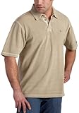 IZOD Men's Short Sleeved Rockwash Pigment Dye Pique Polo Shirt With Twill Collar