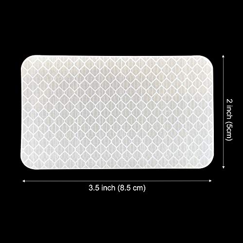 2 Pack 2x3.5 inch Extra Reflective Morale Fastener Patch with Hook Hi Vis Patch for Safety (White)
