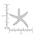 925 Sterling Silver Synthetic CZ Large Starfish Pendant Necklace, 18