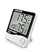 YKHENGTU Digital Hygrometer Indoor Thermometer,Humidity Temperature Monitor Meter Gauge with Large LCD Display for Home Office(White)